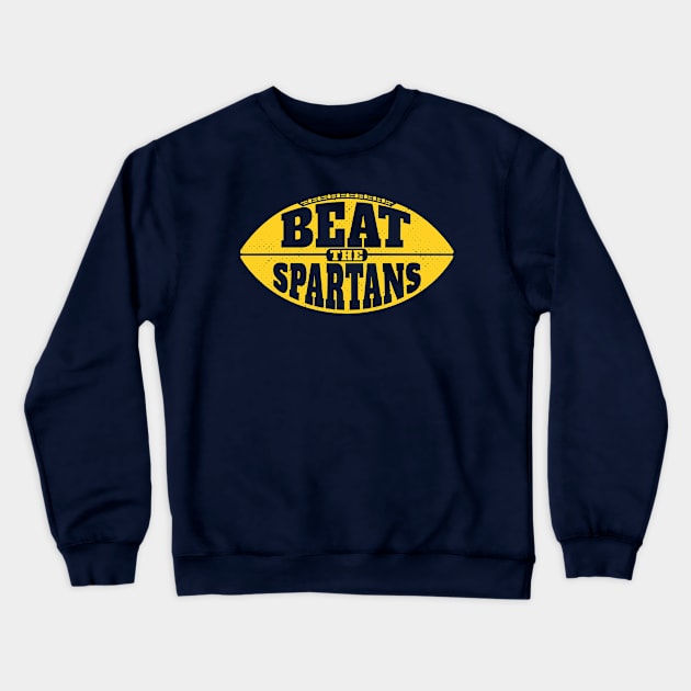 Beat the Spartans // Vintage Football Grunge Gameday Crewneck Sweatshirt by SLAG_Creative